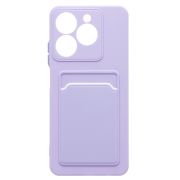 Чехол Realme C61 4G Global силикон матовый с картхолдером и контрастными кнопками сиреневый