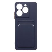 Чехол Realme C63 4G силикон матовый с картхолдером и контрастными кнопками синий