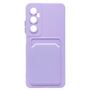 Чехол Realme C65 силикон матовый с картхолдером и контрастными кнопками сиреневый