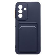 Чехол Samsung A26 5G силикон матовый с картхолдером и контрастными кнопками синий