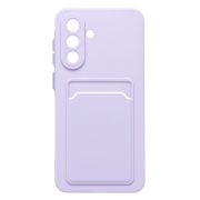Чехол Samsung A36 5G силикон матовый с картхолдером и контрастными кнопками сиреневый