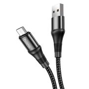 Кабель USB - MicroUSB Hoco X50, 2.4A, 1м, чёрный