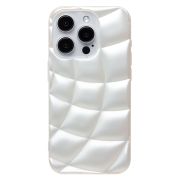 Чехол iPh 15 Pro силикон объёмный белый