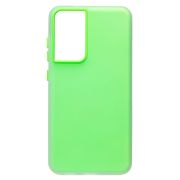Чехол Samsung S21FE силикон туманный зелёный
