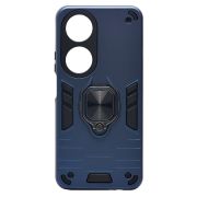 Чехол Honor X7b противоударный комбинированный с кольцом синий
