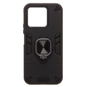 Чехол Honor X8c противоударный комбинированный с кольцом чёрный