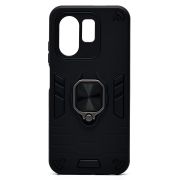 Чехол Infinix Hot 50i противоударный комбинированный с кольцом чёрный