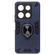 Чехол Infinix Note 30 Pro противоударный комбинированный с кольцом синий