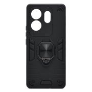 Чехол Infinix Zero 30 4G противоударный комбинированный с кольцом чёрный