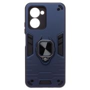 Чехол Realme C33 противоударный комбинированный с кольцом синий