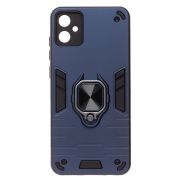 Чехол Samsung A05/A055 противоударный комбинированный с кольцом синий