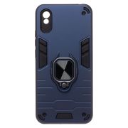 Чехол Xiaomi Redmi 9A/Redmi 9i противоударный комбинированный с кольцом синий