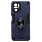 Чехол Xiaomi Redmi Note 10/Redmi Note 10S/Poco M5s противоударный комбинированный с кольцом синий