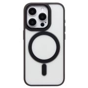 Чехол iPh 15 Pro комбинирован с хромированными элементами с SafeMag чёрный