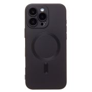Чехол iPh 16 Pro Max комбинированный хром Matte с защитными линзами на камере и SafeMag чёрный