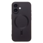 Чехол iPh 16 комбинированный хром Matte с защитными линзами на камере и SafeMag чёрный