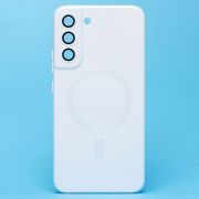 Чехол Samsung S22+ комбинированный хром Matte с защитными линзами на камере и SafeMag белый