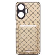 Чехол Realme C55 комбинированный текстиль с картхолдером белый