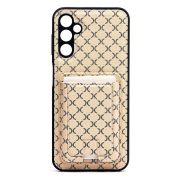 Чехол Samsung A14 4G/A145 комбинированный текстиль с картхолдером белый