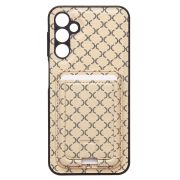 Чехол Samsung A24 4G/A245 комбинированный текстиль с картхолдером белый