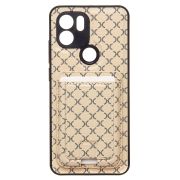 Чехол Xiaomi Redmi A1+/Poco C50 комбинированный текстиль с картхолдером белый