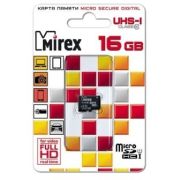 Карта памяти 16GB - Mirex карта памяти microSDHC сlass 10 без адаптера UHS-I
