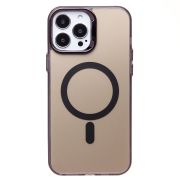 Чехол iPh 13 Pro Max комбинирован с хромированными элементами с SafeMag чёрный