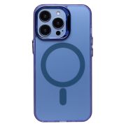 Чехол iPh 13 Pro комбинирован с хромированными элементами с SafeMag синий