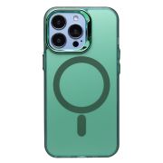 Чехол iPh 13 Pro комбинирован с хромированными элементами с SafeMag зелёный