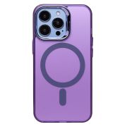 Чехол iPh 13 Pro комбинирован с хромированными элементами с SafeMag фиолетовый