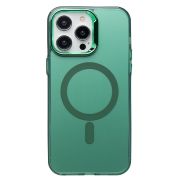 Чехол iPh 14 Pro Max комбинирован с хромированными элементами с SafeMag зелёный