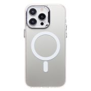 Чехол iPh 14 Pro Max комбинирован с хромированными элементами с SafeMag белый