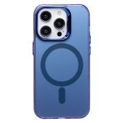 Чехол iPh 14 Pro комбинирован с хромированными элементами с SafeMag синий