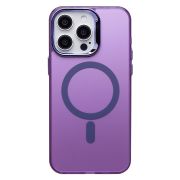 Чехол iPh 15 Pro Max комбинирован с хромированными элементами с SafeMag фиолетовый