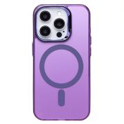 Чехол iPh 15 Pro комбинирован с хромированными элементами с SafeMag фиолетовый