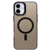 Чехол iPh 16 Plus комбинирован с хромированными элементами с SafeMag чёрный