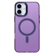 Чехол iPh 16 Plus комбинирован с хромированными элементами с SafeMag фиолетовый