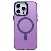 Чехол iPh 16 Pro Max комбинирован с хромированными элементами с SafeMag фиолетовый