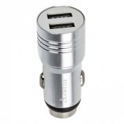 Адаптер Автомобильный - Amfox CCH-11, 2USB/2.4A/12W серебристый