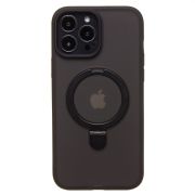 Чехол iPh 13 Pro Max пластик с откидным кольцом с SafeMag чёрный