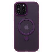 Чехол iPh 13 Pro Max пластик с откидным кольцом с SafeMag фиолетовый