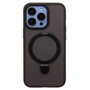 Чехол iPh 14 Pro пластик с откидным кольцом с SafeMag чёрный