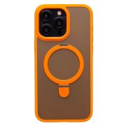 Чехол iPh 15 Pro Max пластик с откидным кольцом с SafeMag оранжевый