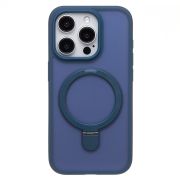 Чехол iPh 15 Pro пластик с откидным кольцом с SafeMag синий