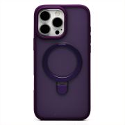 Чехол iPh 16 Pro Max пластик с откидным кольцом с SafeMag фиолетовый