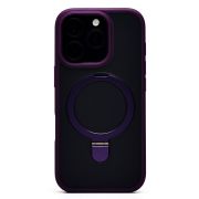 Чехол iPh 16 Pro пластик с откидным кольцом с SafeMag фиолетовый