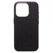 Чехол iPh 15 Pro экокожа с SafeMag чёрный