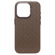 Чехол iPh 15 Pro экокожа с SafeMag коричневый