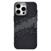 Чехол iPh 15 Pro Max пластик Luxo Life с SafeMag чёрный/серый 136