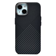 Чехол iPh 15 пластик Luxo Life с SafeMag чёрный 122